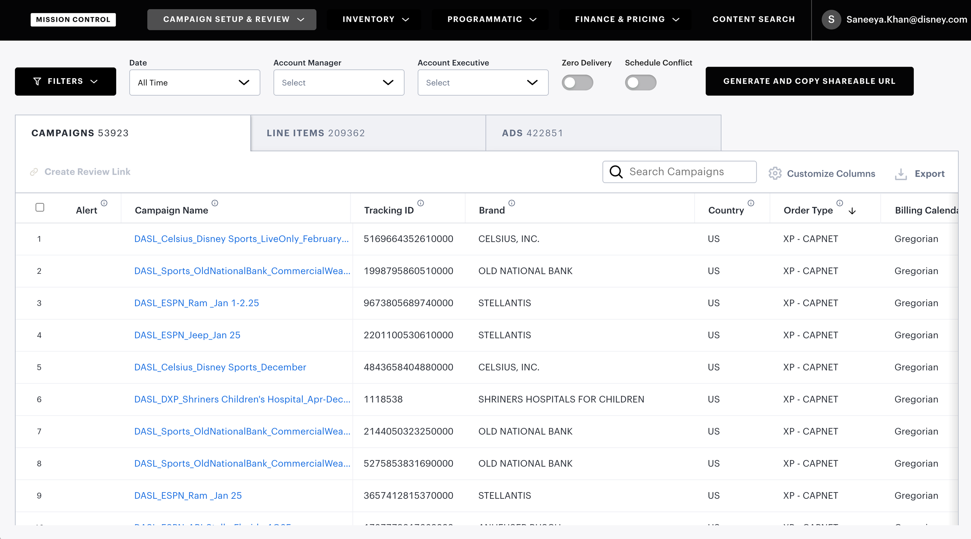 Missions Control Screenshot